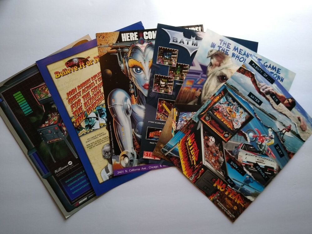Pinball FLYERS No Fear Junkyard Batman Bride Of Pinbot Ripleys Revenge Mars #36